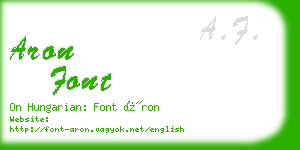 aron font business card